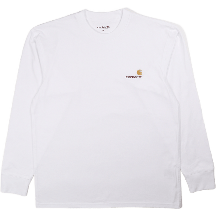 L/s American Script T-shirt Weiß