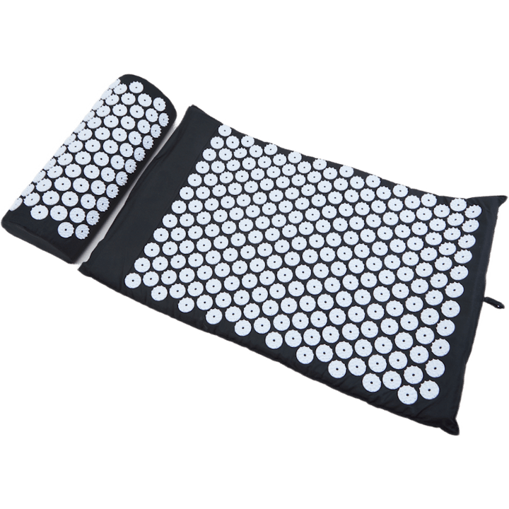 Tapis d'acupression avec oreiller noir