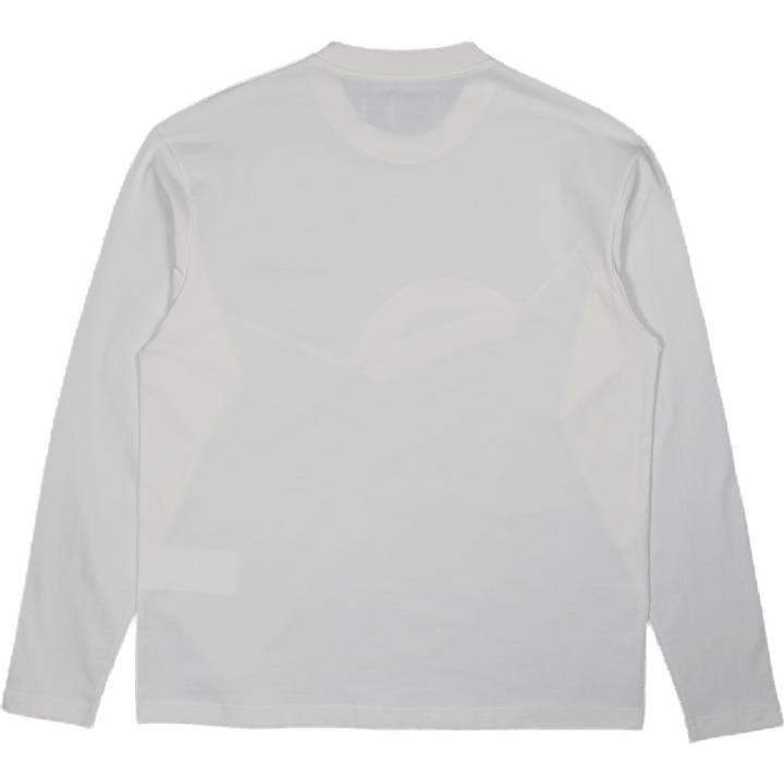 T-shirt à manches longues et col rond blanc