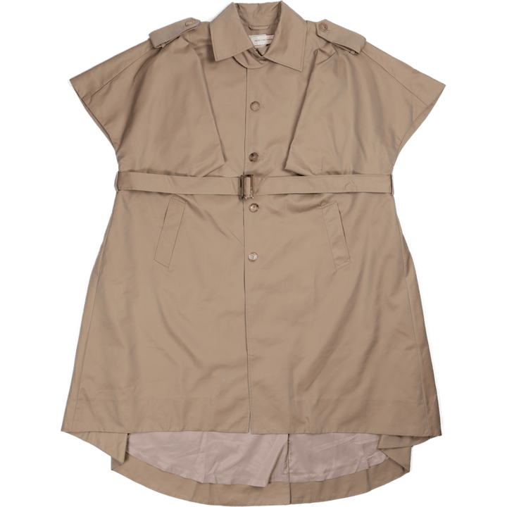 Ärmelloser Trenchcoat Khaki