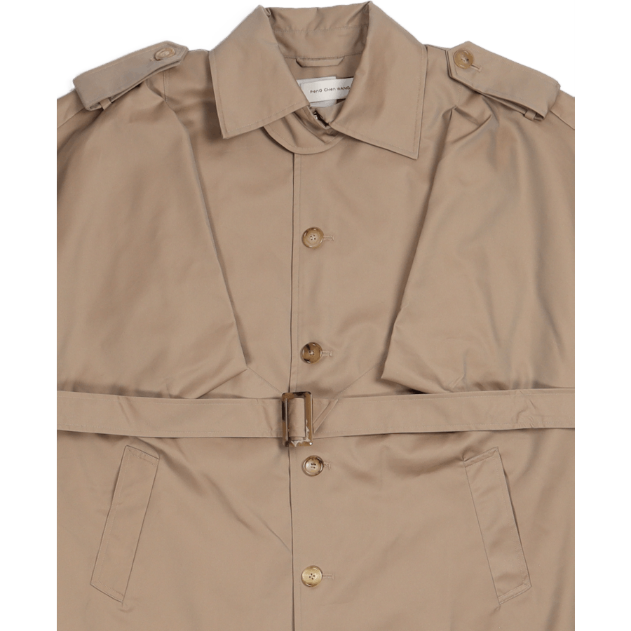 Ärmelloser Trenchcoat Khaki