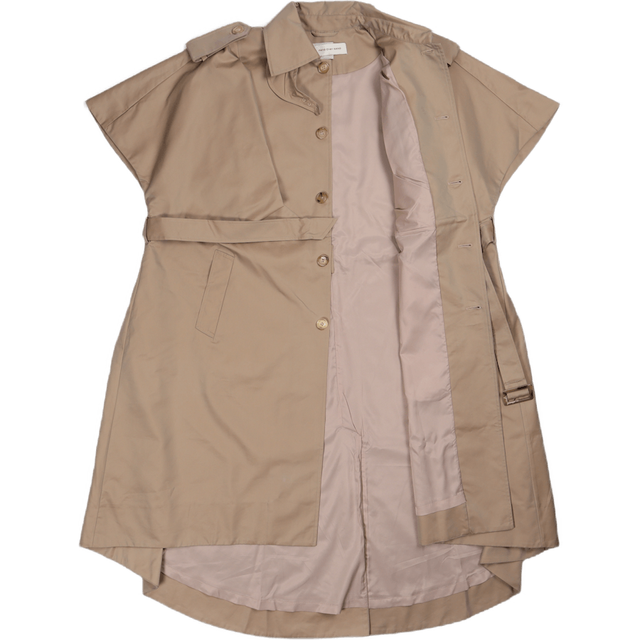 Ärmelloser Trenchcoat Khaki