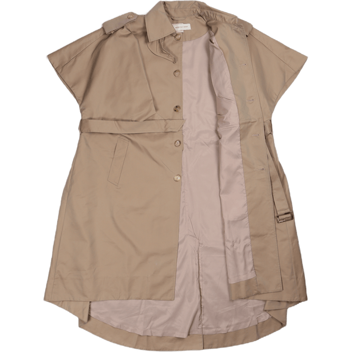 Ärmelloser Trenchcoat Khaki