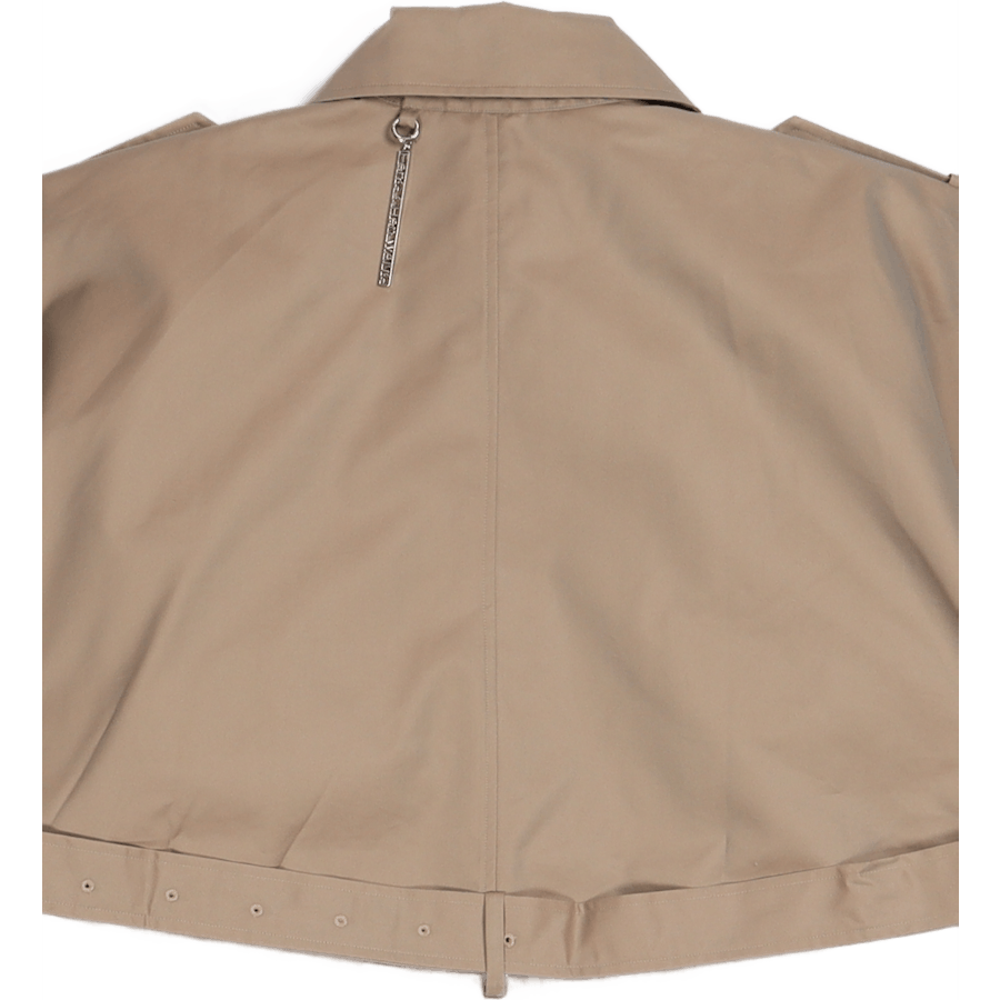 Ärmelloser Trenchcoat Khaki