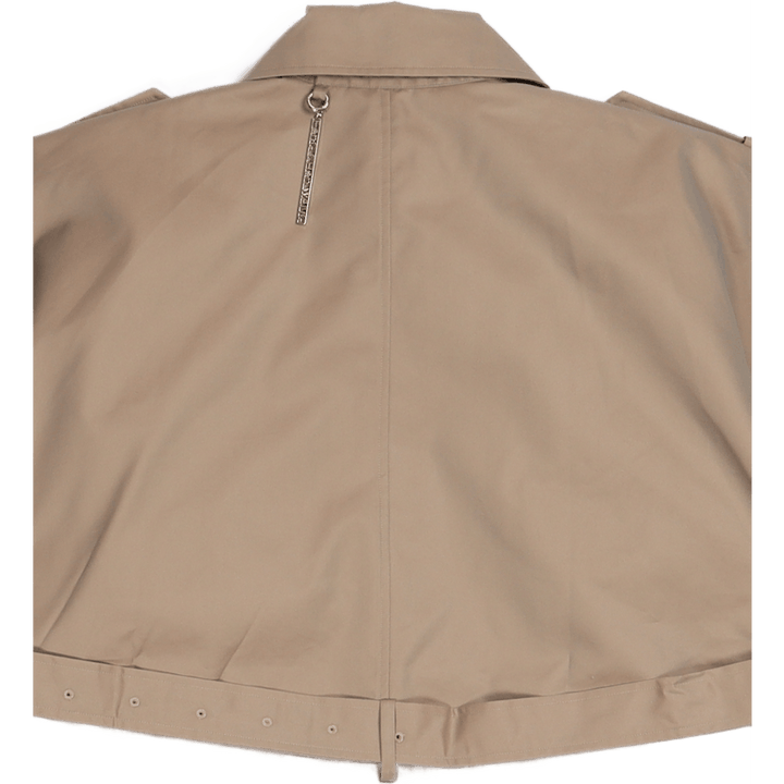 Ärmelloser Trenchcoat Khaki
