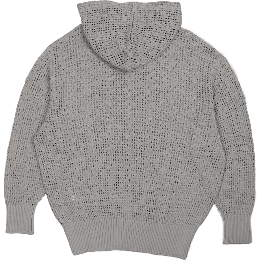 Sweat à capuche en tricot gris
