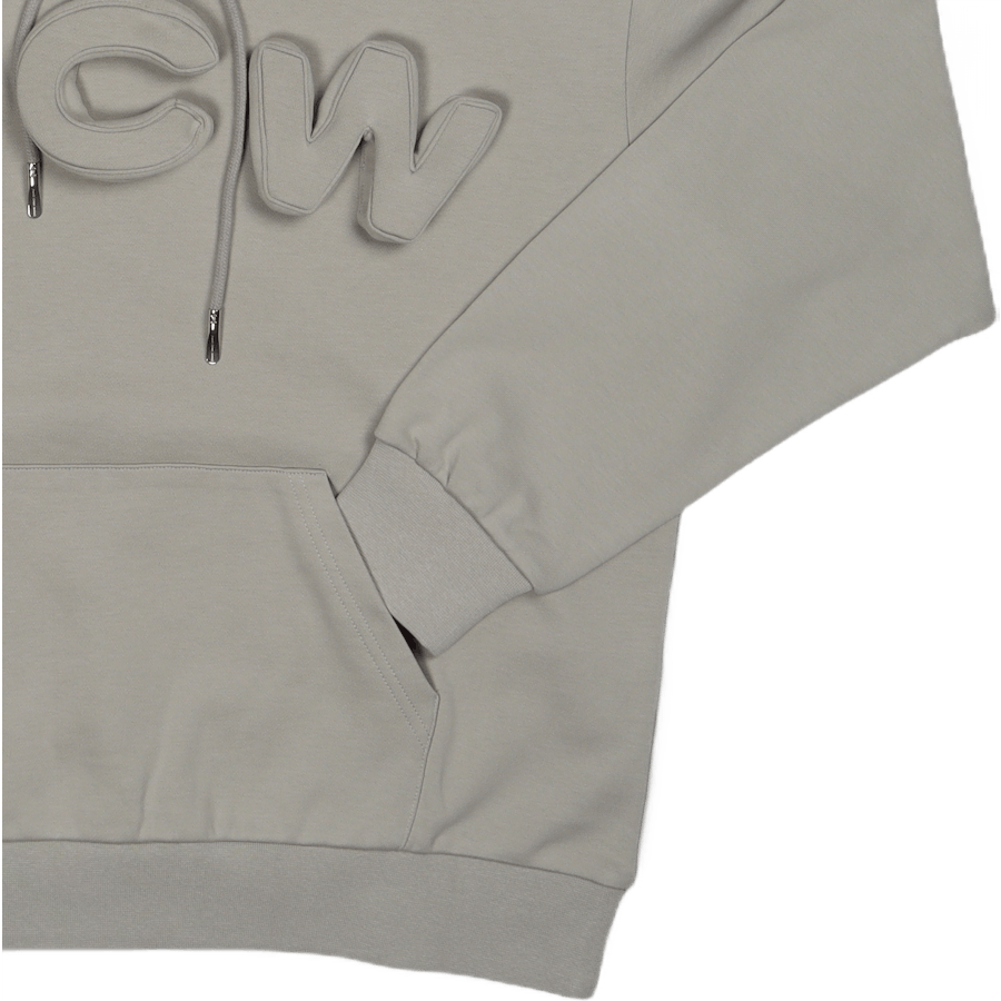 Sweat à capuche gris avec logo 3D