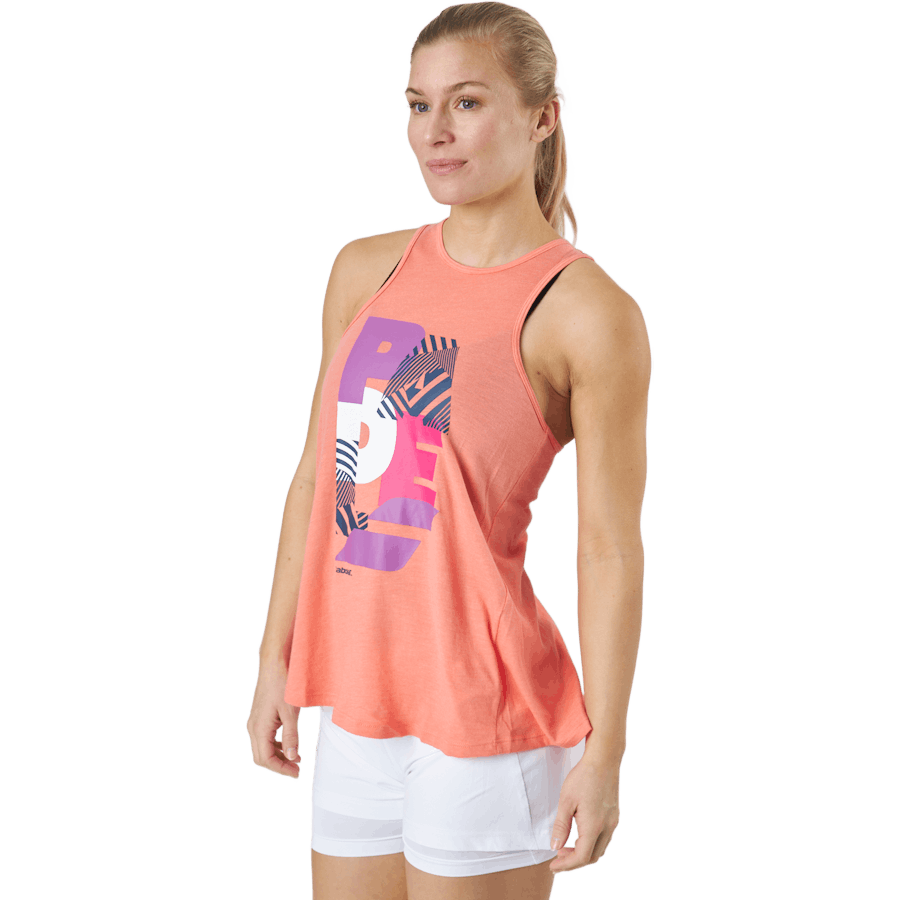 Tank Padel Baumwolle Frauen Koralle