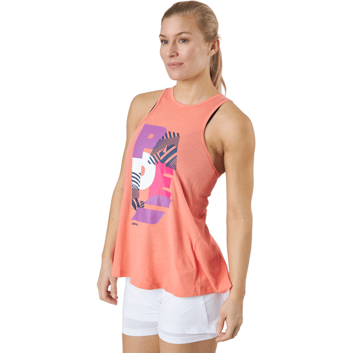 Tank Padel Baumwolle Frauen Koralle