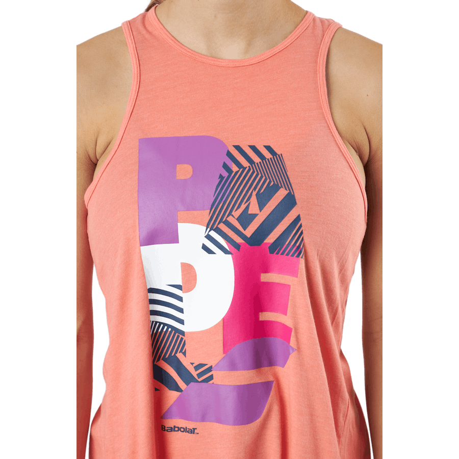 Tank Padel Baumwolle Frauen Koralle