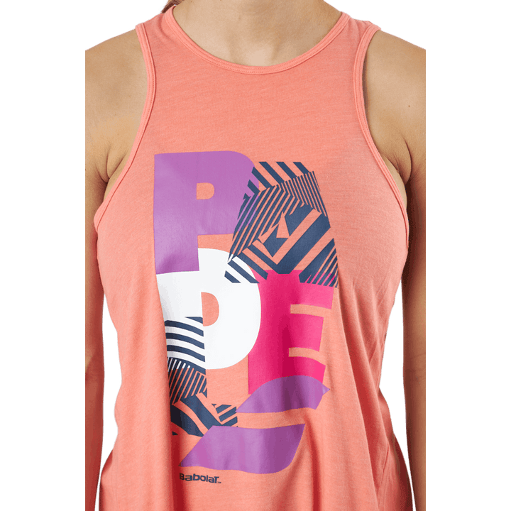 Tank Padel Baumwolle Frauen Koralle