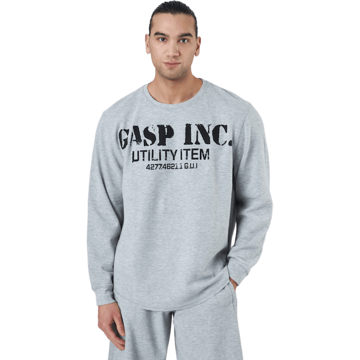 Pull de sport thermique gris chiné