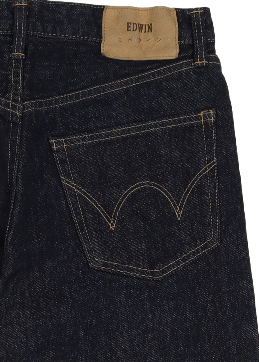 Loose Tapered Kurabo, Denim recyclé, Selvage rouge, 14oz, Rinçage bleu
