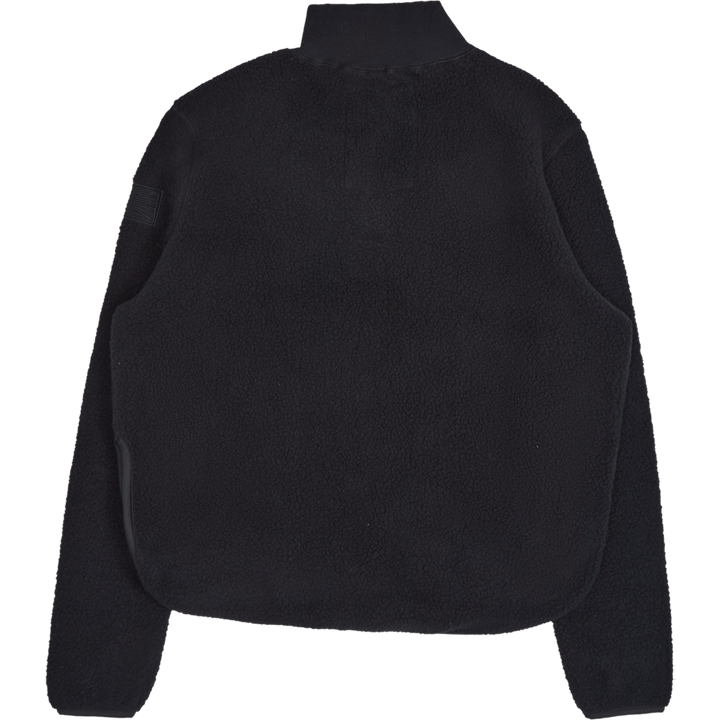 W. Mezza zip in pile nero