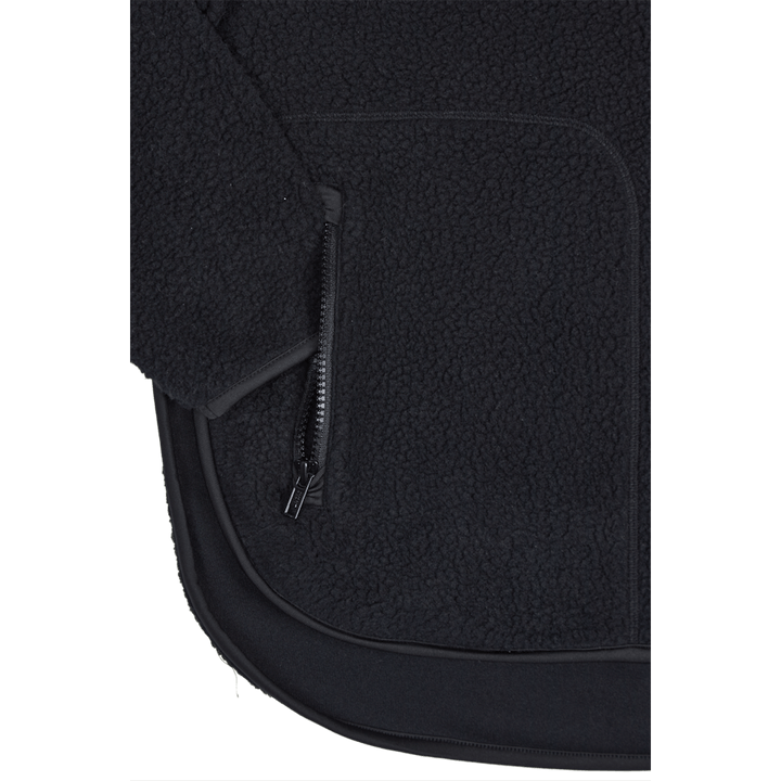 W. Mezza zip in pile nero