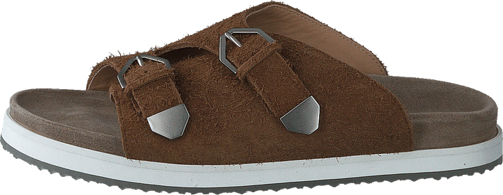 Dormeuses Hekate à double boucle marron