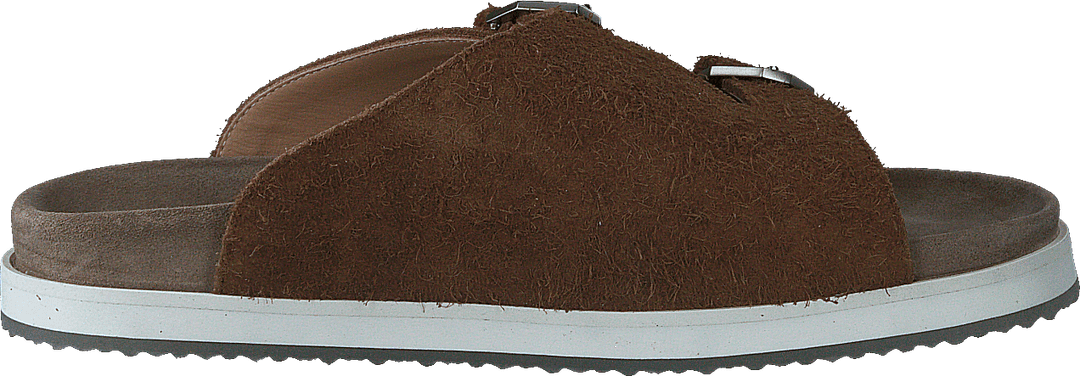 Dormeuses Hekate à double boucle marron