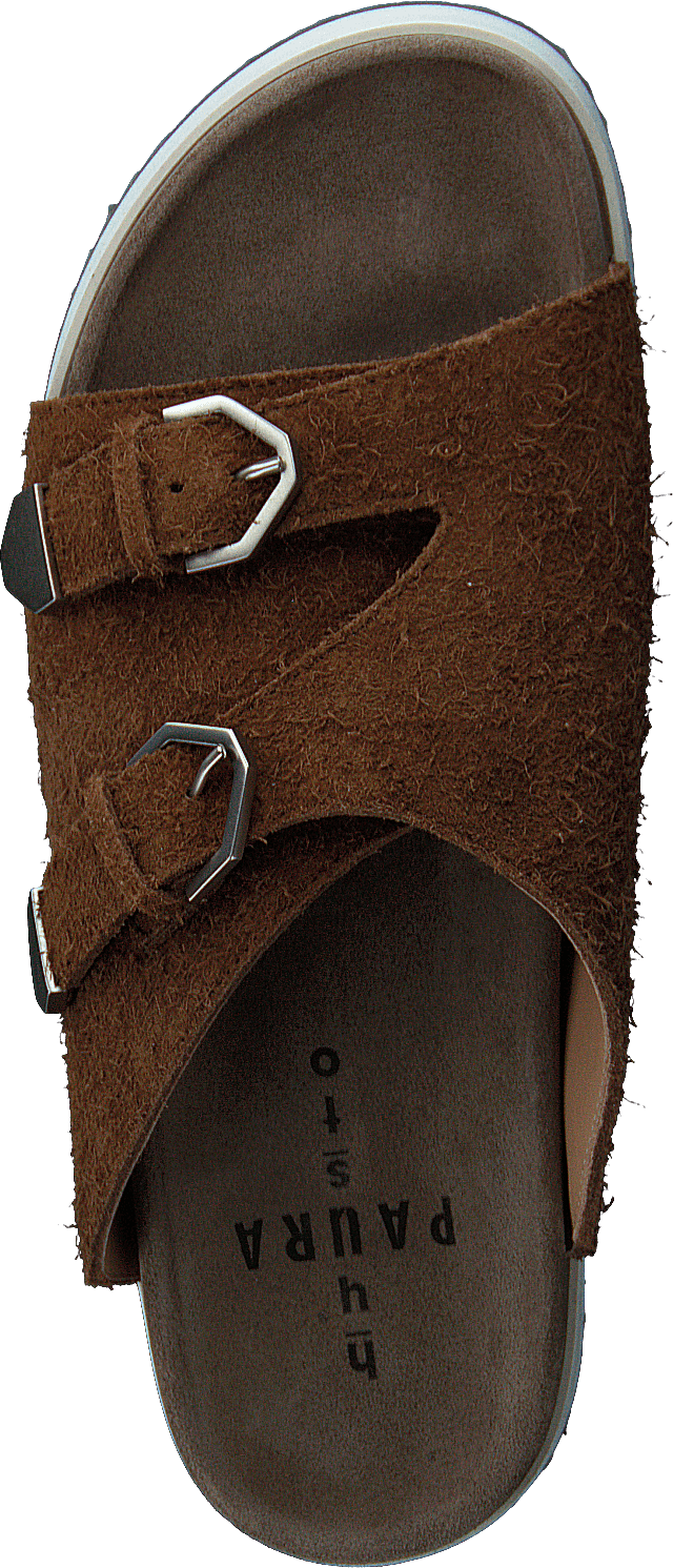 Dormeuses Hekate à double boucle marron