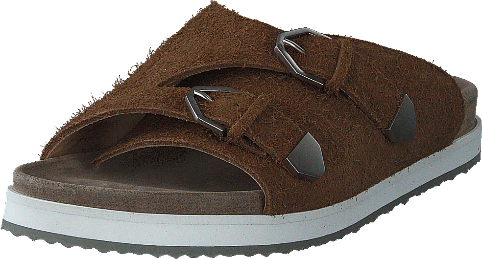 Dormeuses Hekate à double boucle marron