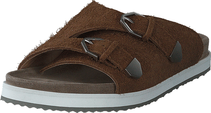 Dormeuses Hekate à double boucle marron