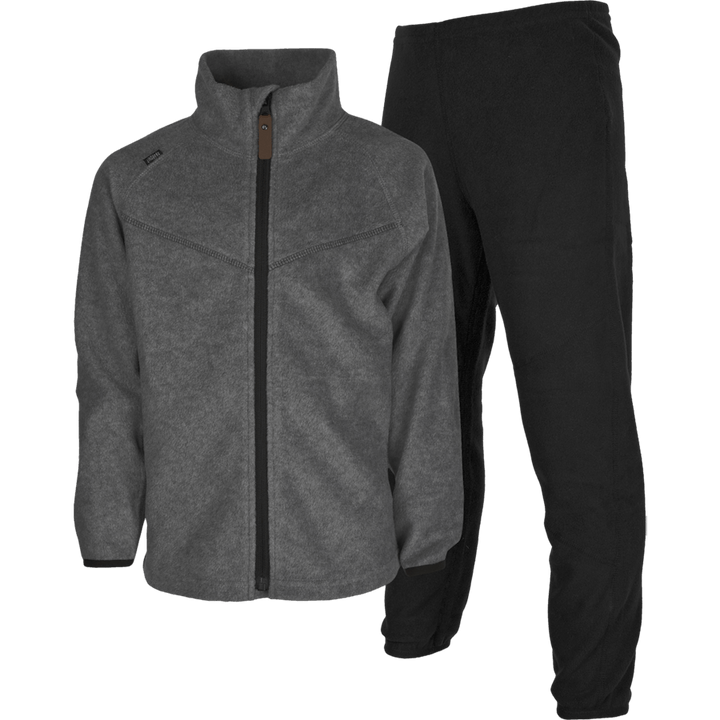 Umeå Fleece Set Graumelange/Schwarz
