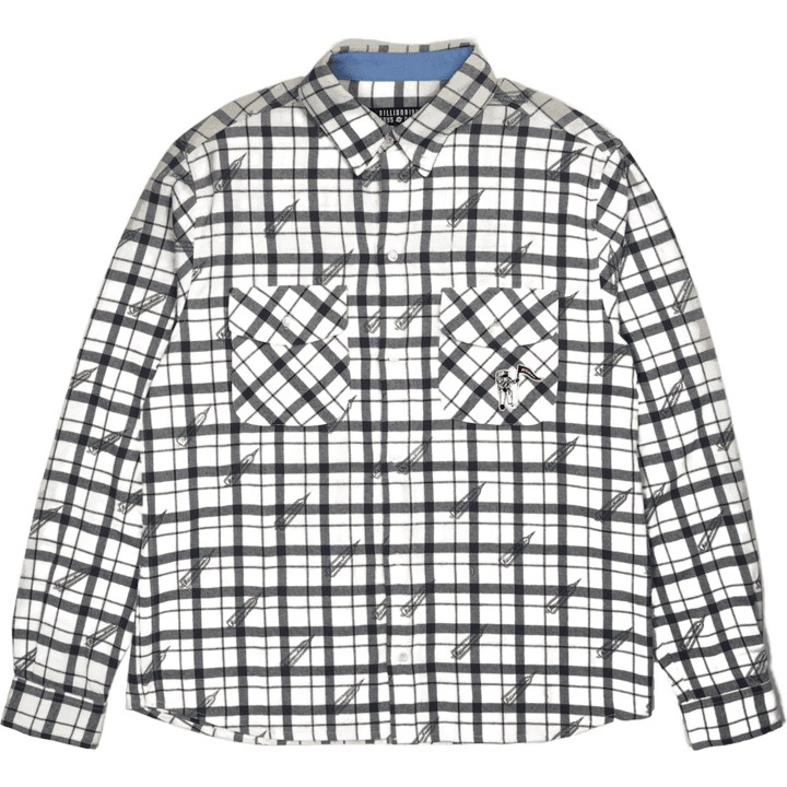 Printed Check Shirt Off White