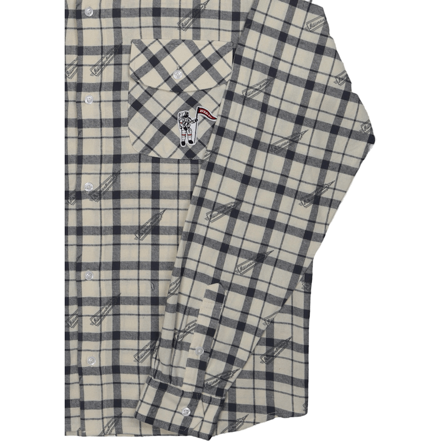 Printed Check Shirt Off White