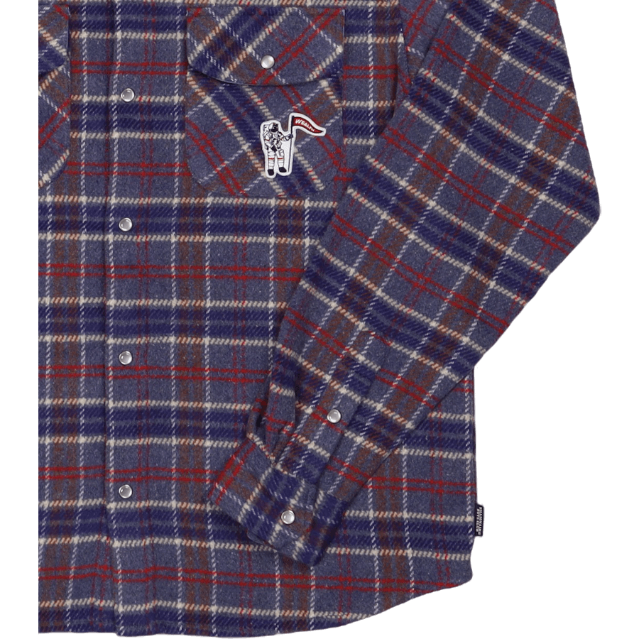 Chemise à carreaux violette