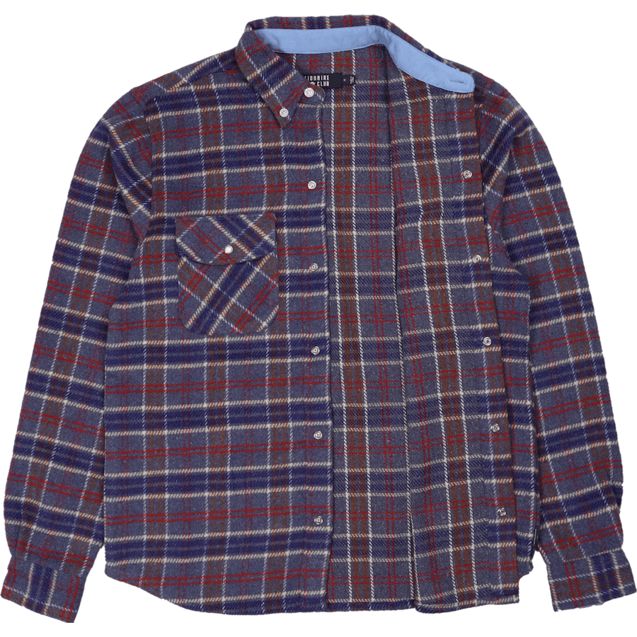 Chemise à carreaux violette