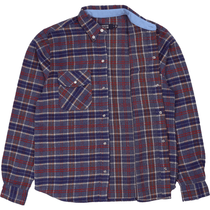 Chemise à carreaux violette