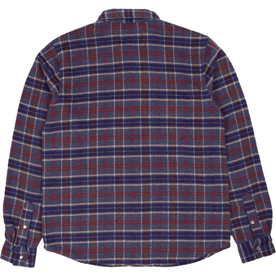 Chemise à carreaux violette