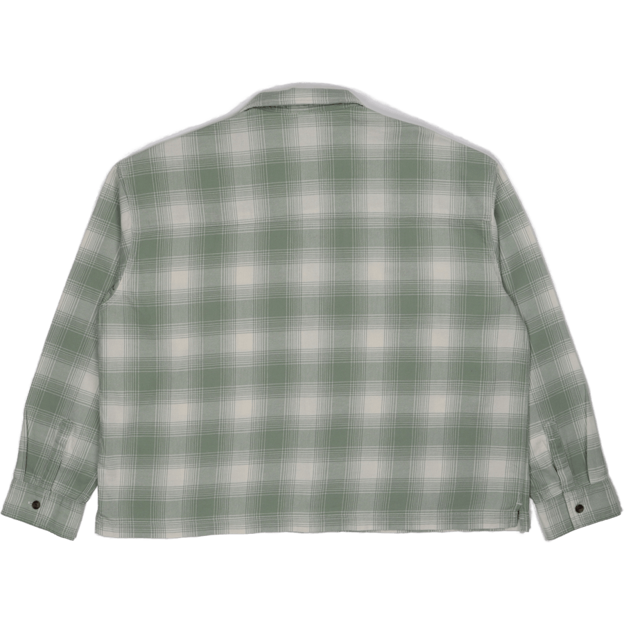 W' L/s Deaver-paita Deaver Check, Misty Sage, sumuinen salviaa