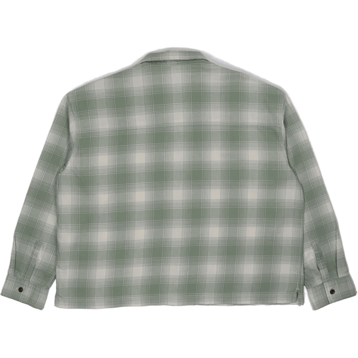 W' L/s Deaver-paita Deaver Check, Misty Sage, sumuinen salviaa