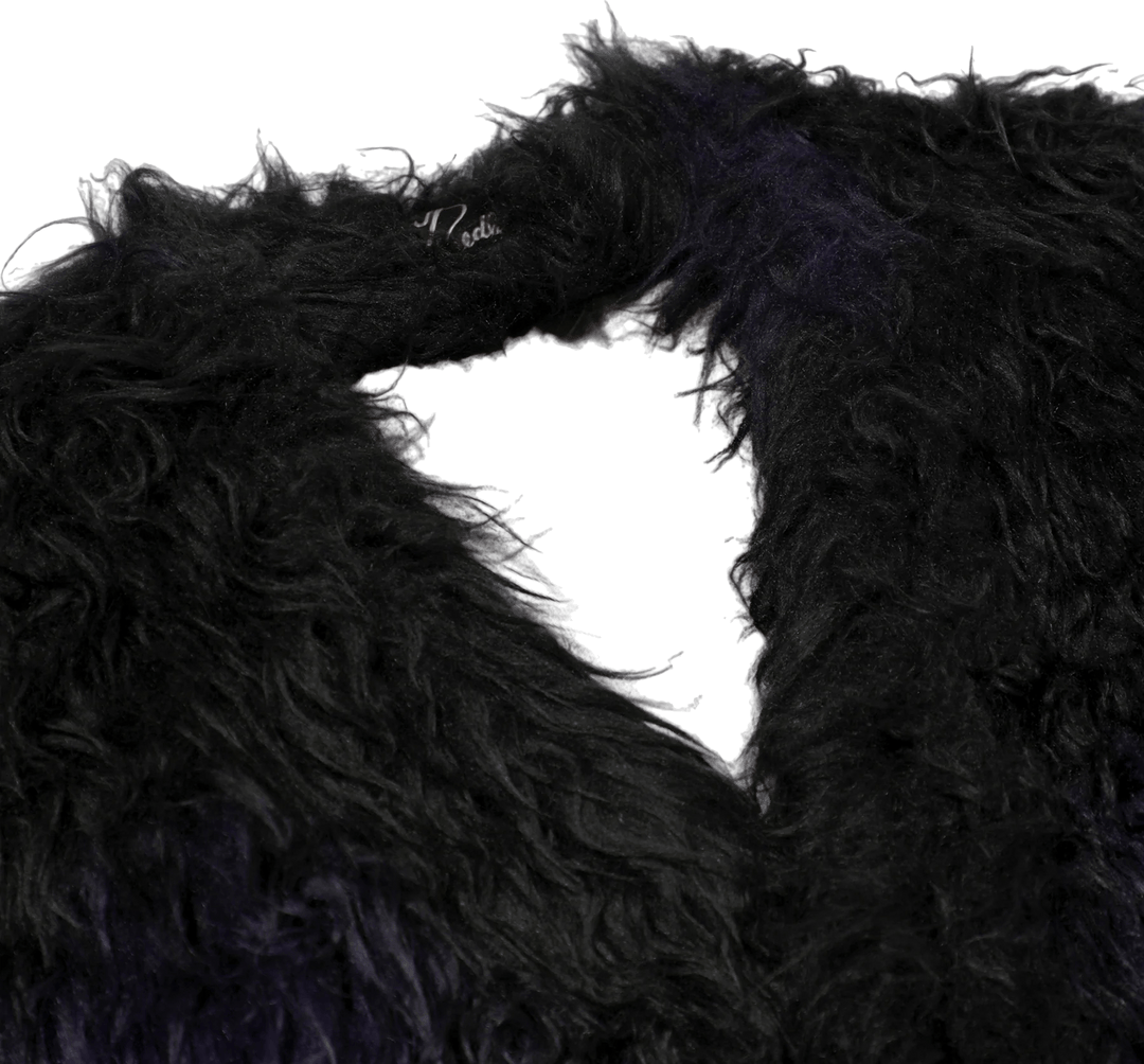 Cappotto a vestaglia - Pelliccia acrilica / Nero sfumato