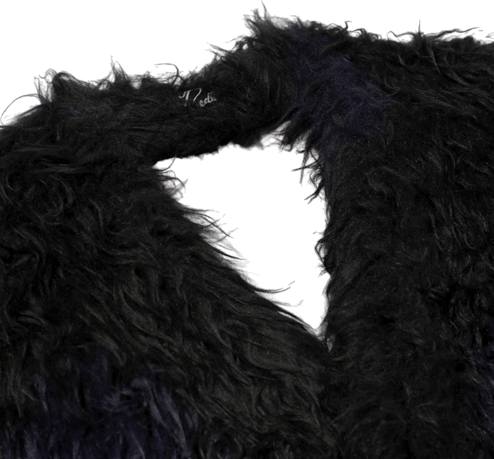 Cappotto a vestaglia - Pelliccia acrilica / Nero sfumato