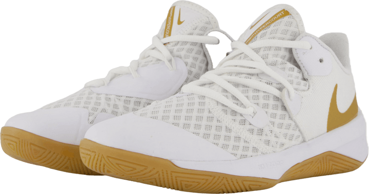 Unisex Hyperspeed Court Indoor Bianco/Mtlc Oro