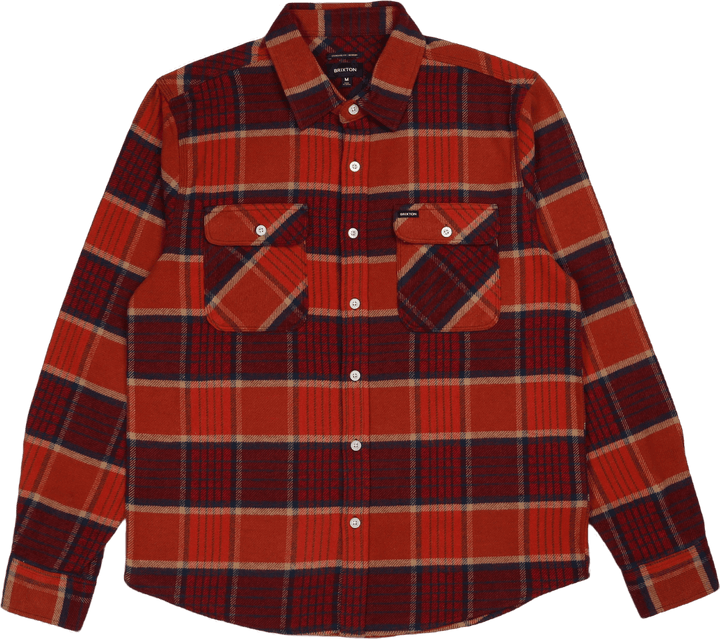 Bowery L/s Flanell Mahagoni/verbranntes Henna/Mars Rot