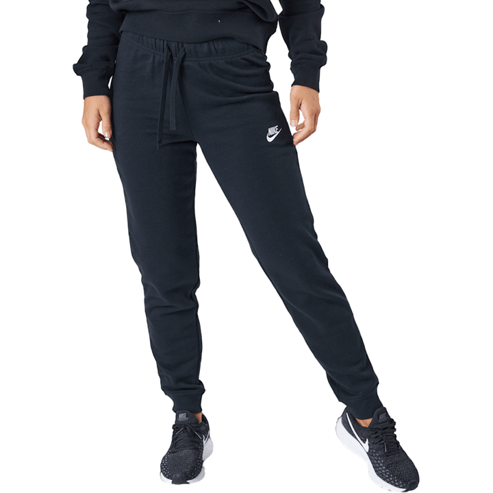 Sportswear Club Fleece Naisten Mid-Rise-housut MUSTA/VALKOINEN