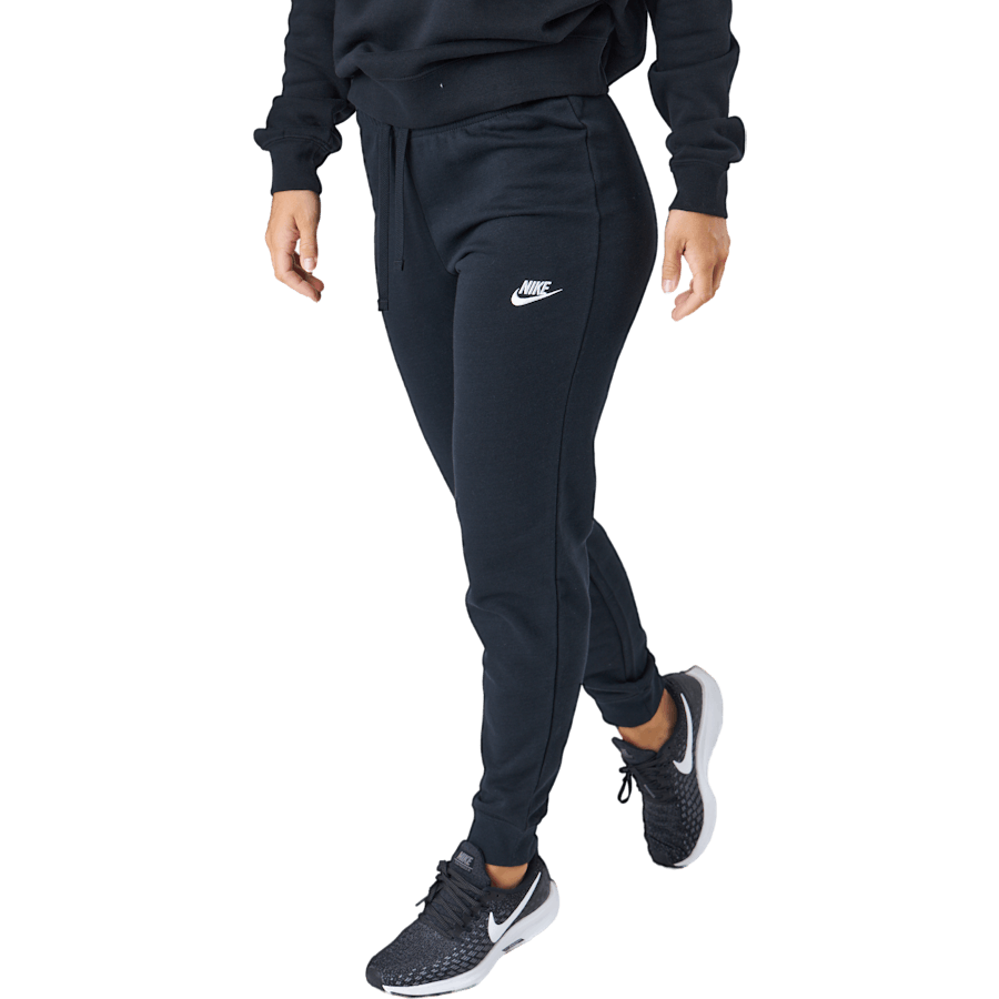 Sportswear Club Fleece Naisten Mid-Rise-housut MUSTA/VALKOINEN
