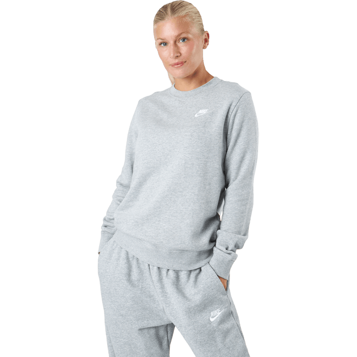 Sportswear Club Fleece Damen Crew DK GREY HEATHER/WHITE