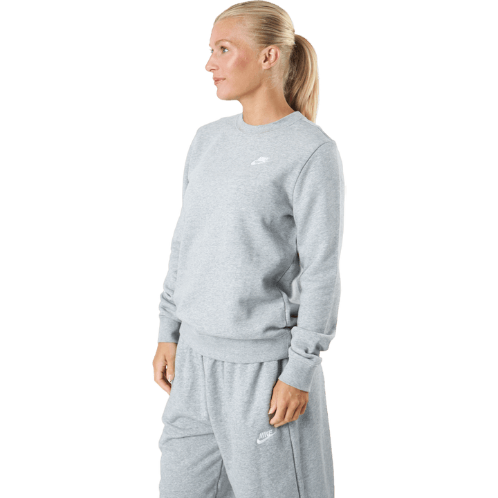 Sportswear Club Fleece Damen Crew DK GREY HEATHER/WHITE