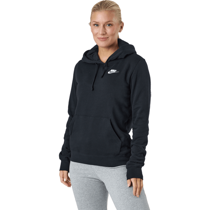 Sweat à capuche Sportswear Club Fleece pour femme, noir/blanc