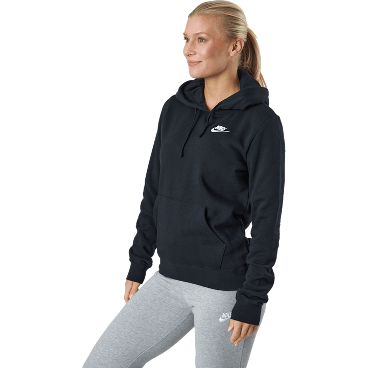 Sweat à capuche Sportswear Club Fleece pour femme, noir/blanc