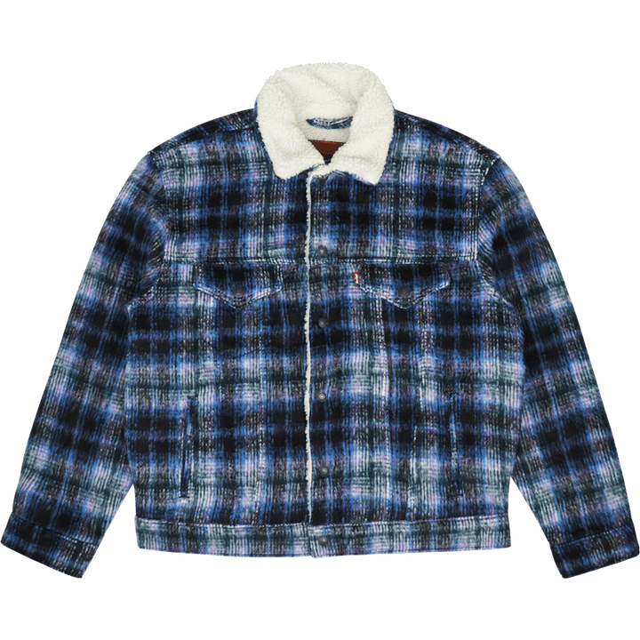 Vtg Fit Sherpa Trucker Jacke