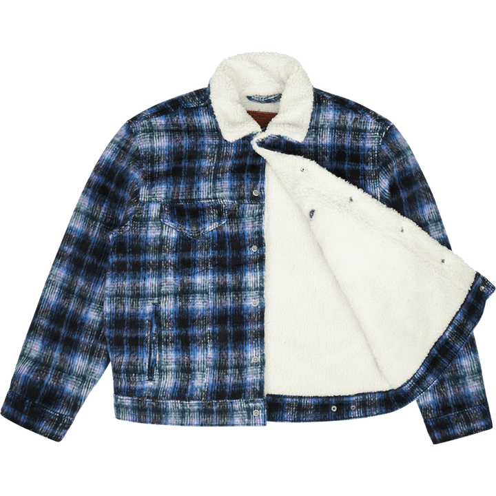 Vtg Fit Sherpa Trucker Jacke