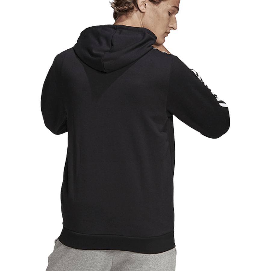 Mikina s kapucí 3 Stripe Ft Zip Tall Black / White
