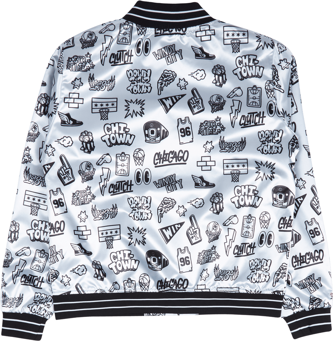 Giacca donna Bulls Doodle in raso