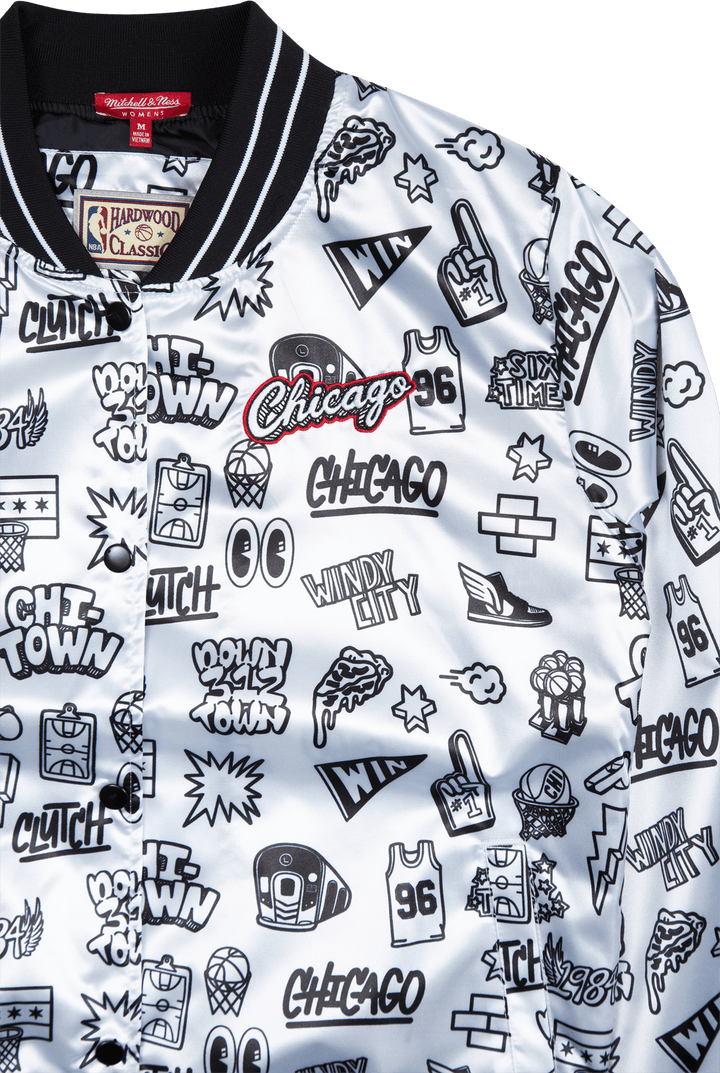 Giacca donna Bulls Doodle in raso