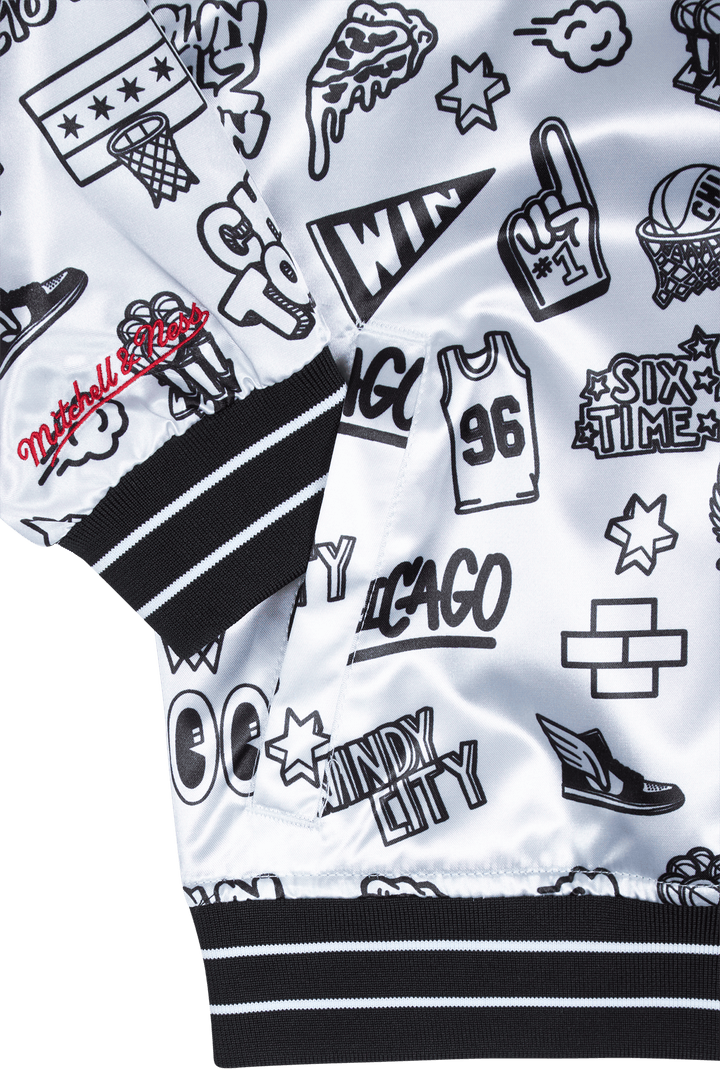 Giacca donna Bulls Doodle in raso