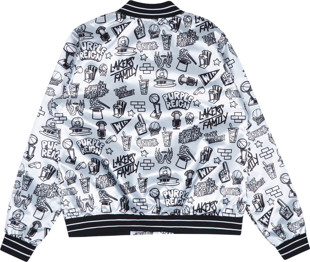 Giacca da donna Lakers Doodle Satin